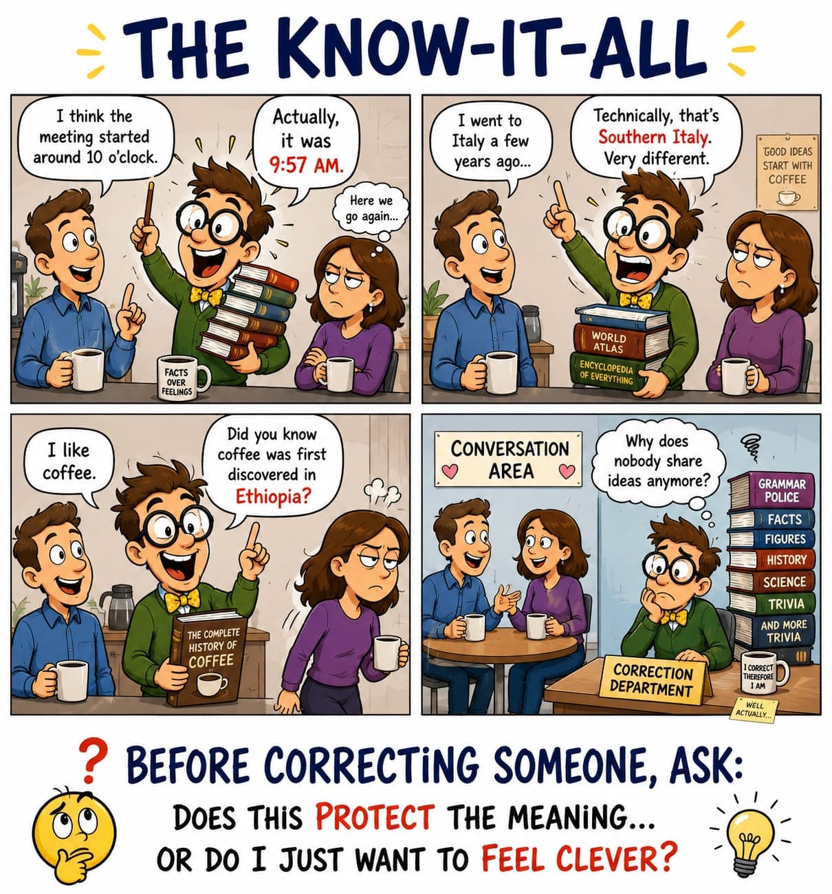 The know-it-all problem in conversation