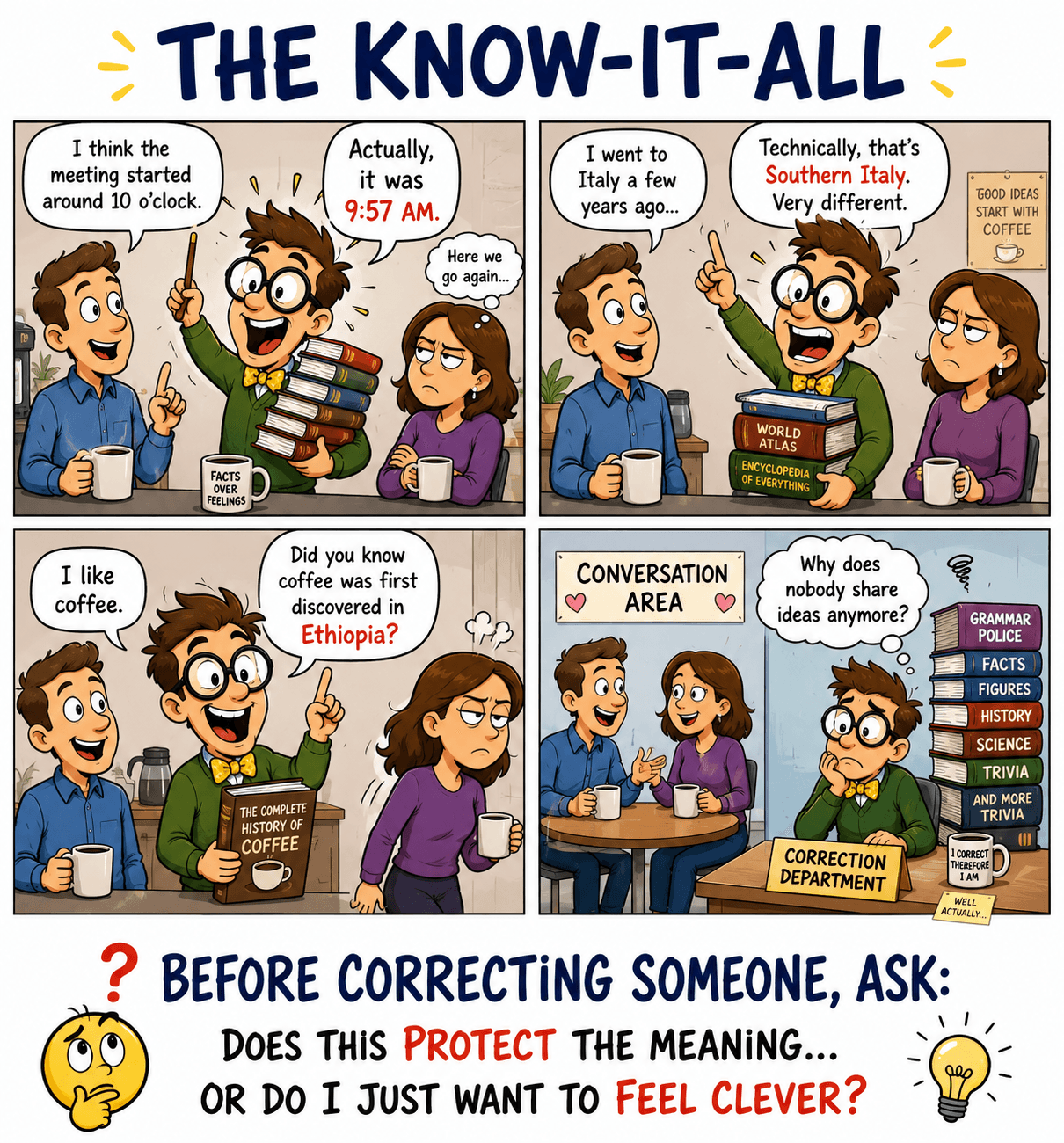 The know-it-all problem in conversation