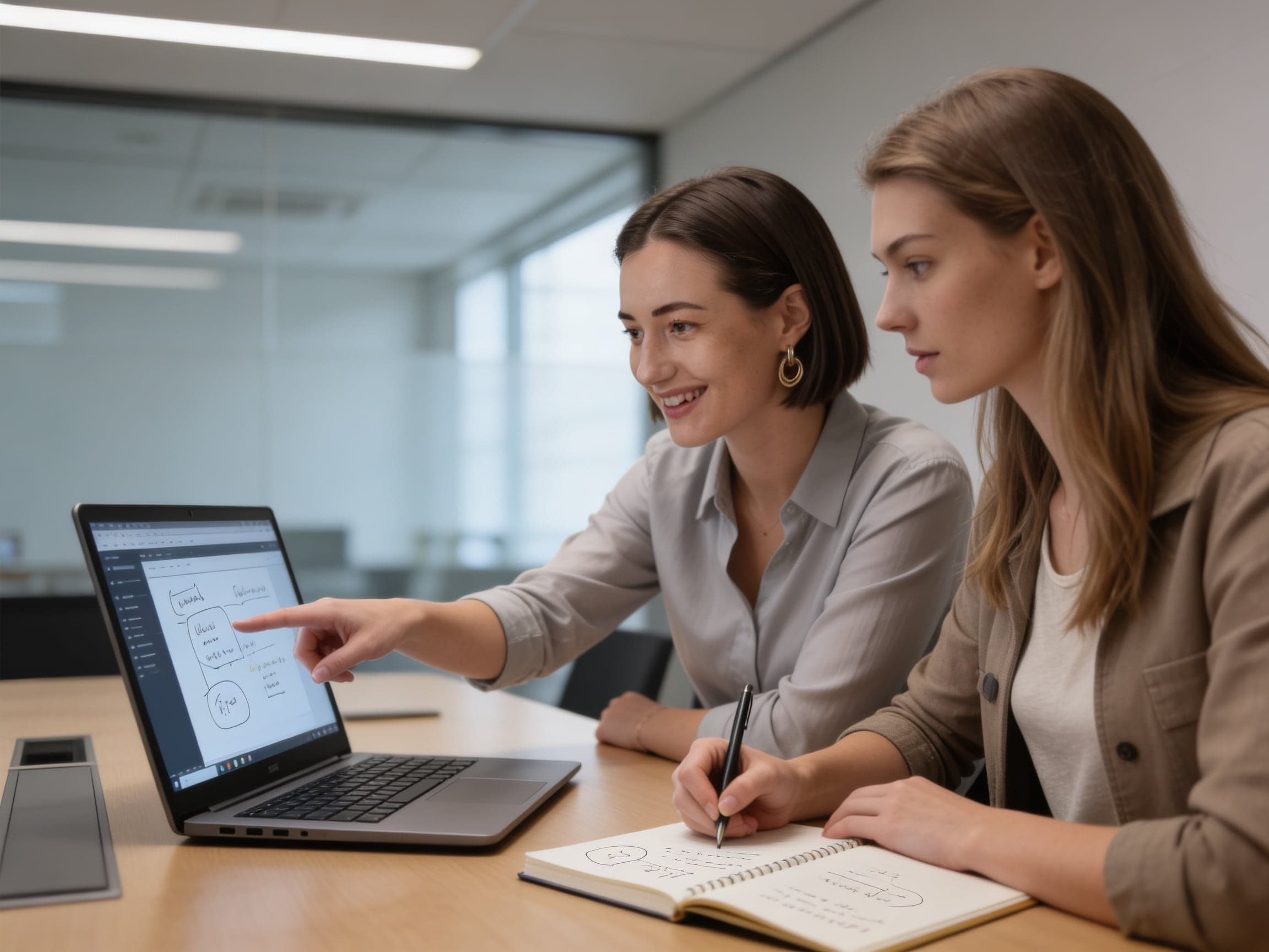 A person asking for clarification during a workplace task